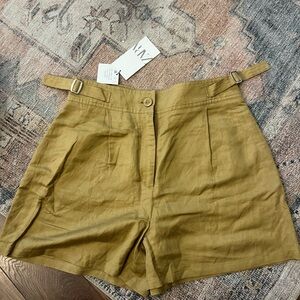 NWT Zara Women's Tan/ Green Shorts